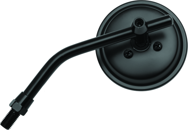 BikeMaster 3in Adjustable Round Mirror 10mm - Each - Black BikeMaster Side Mirrors  AXOPROS