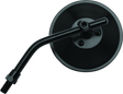 BikeMaster 4in Adjustable Round Mirror 10mm - Each - Black BikeMaster Side Mirrors  AXOPROS