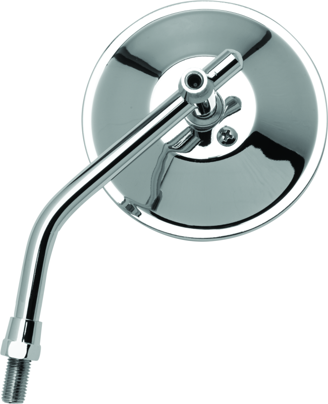 BikeMaster 4in Adjustable Round Mirror 10mm - Each - Chrome BikeMaster Side Mirrors  AXOPROS