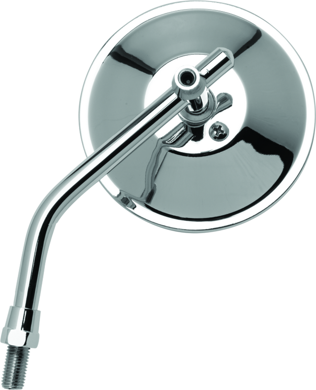BikeMaster 4in Adjustable Round Mirror 10mm - Each - Chrome BikeMaster Side Mirrors  AXOPROS