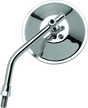 BikeMaster 4in Adjustable Round Mirror 10mm - Each - Chrome BikeMaster Side Mirrors  AXOPROS