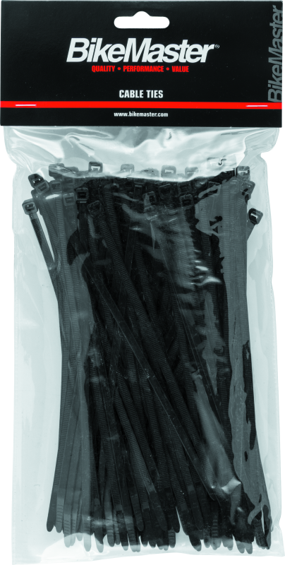 BikeMaster 7.5in Cable Ties (Pack of 100) - Black BikeMaster Tools AXOPROS