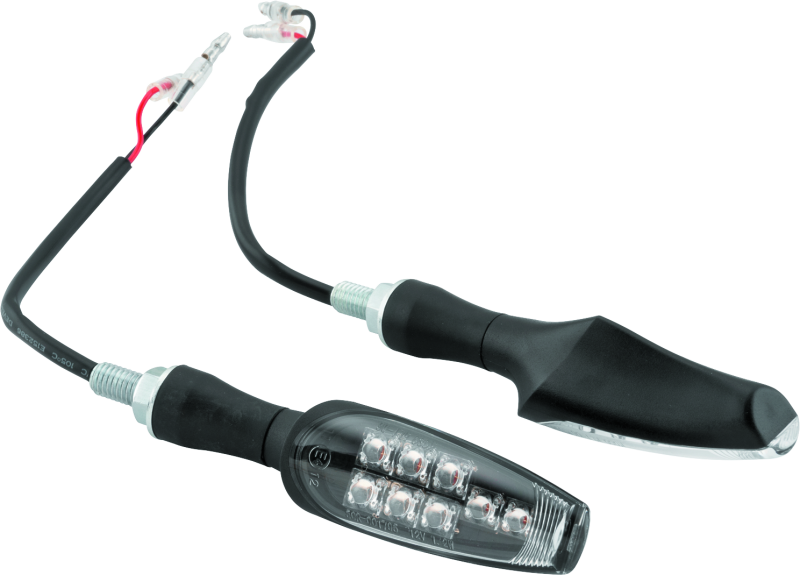 BikeMaster 8 Led Turnsignals Pair - Black BikeMaster Sidemarkers & Indicators AXOPROS