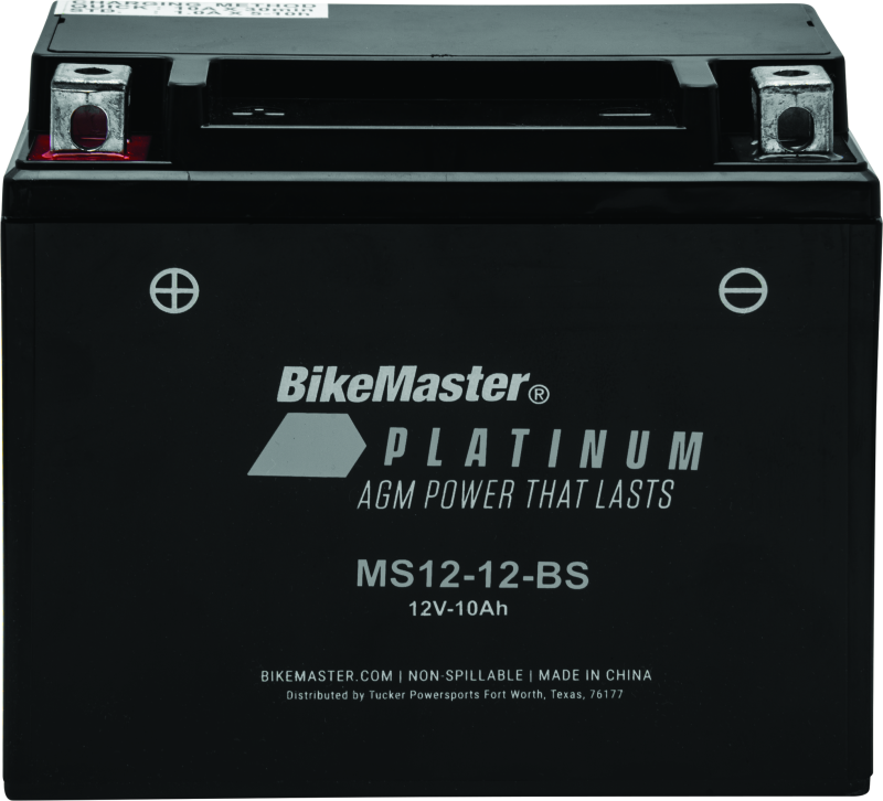 BikeMaster AGM Battery - MS12-12-BS BikeMaster Batteries AXOPROS