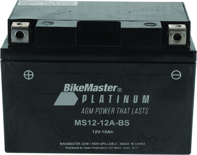 BikeMaster AGM Battery - MS12-12A-BS BikeMaster Batteries AXOPROS