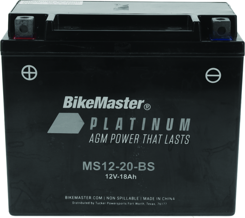 BikeMaster AGM Battery - MS12-20-BS BikeMaster Batteries AXOPROS