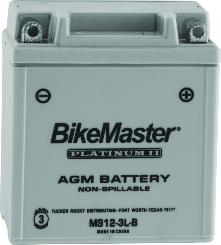 BikeMaster AGM Battery - MS12-3L-B BikeMaster Batteries AXOPROS