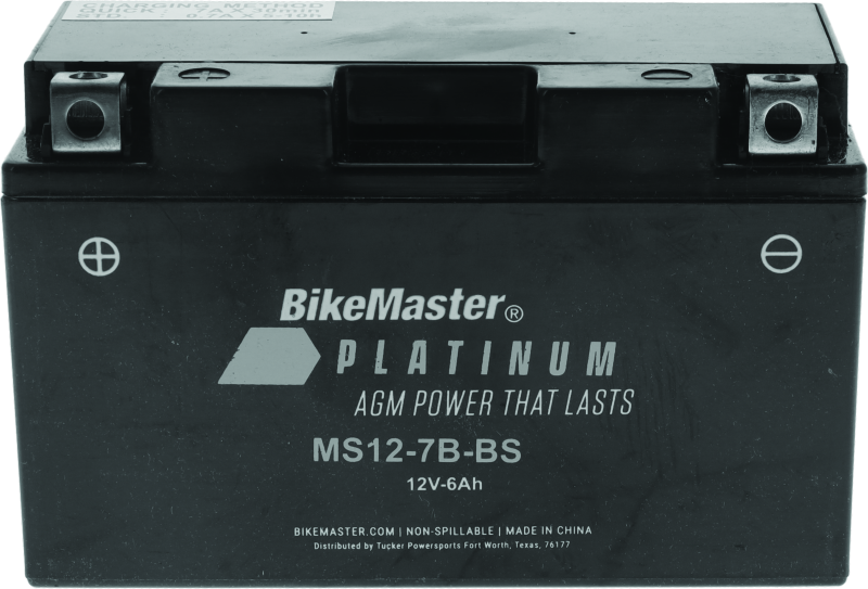 BikeMaster AGM Battery - MS12-7B-BS BikeMaster Batteries AXOPROS