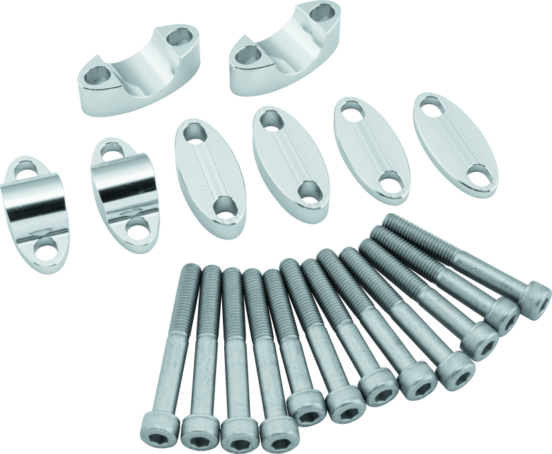 BikeMaster Aluminum Handlebar Risers 1-1/8in - Silver BikeMaster Handlebars AXOPROS