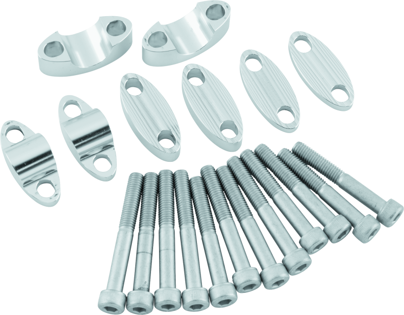 BikeMaster Aluminum Handlebar Risers 7/8in - Silver BikeMaster Handlebars AXOPROS