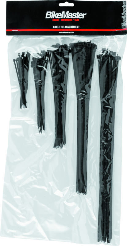BikeMaster Assorted Cable Ties (Pack of 100) - Black BikeMaster Tools AXOPROS