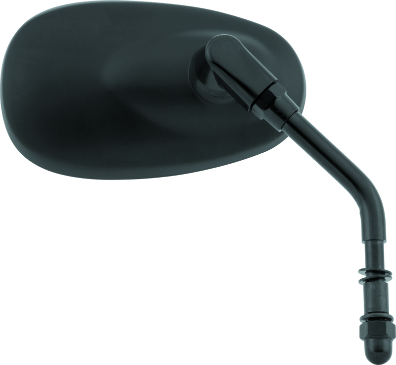 BikeMaster Harley Oval Mini Mirror - Each - Matte Black BikeMaster Side Mirrors AXOPROS