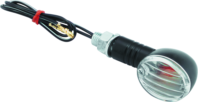 BikeMaster Ministalk Marker Light Round - Black/Clear BikeMaster Sidemarkers & Indicators AXOPROS