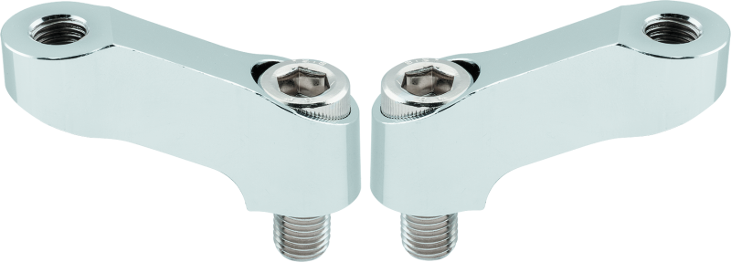BikeMaster Mirror Extension 10mm Pair - Chrome BikeMaster Side Mirrors  AXOPROS
