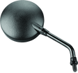 BikeMaster Round Mirror 6in Stem -10mm - Black BikeMaster Side Mirrors  AXOPROS