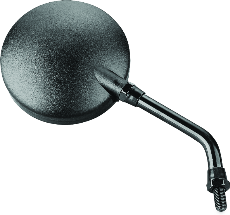 BikeMaster Round Mirror 6in Stem -10mm - Black BikeMaster Side Mirrors  AXOPROS