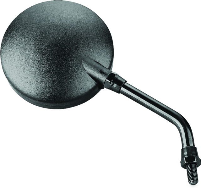 BikeMaster Round Mirror 6in Stem -10mm - Black BikeMaster Side Mirrors  AXOPROS