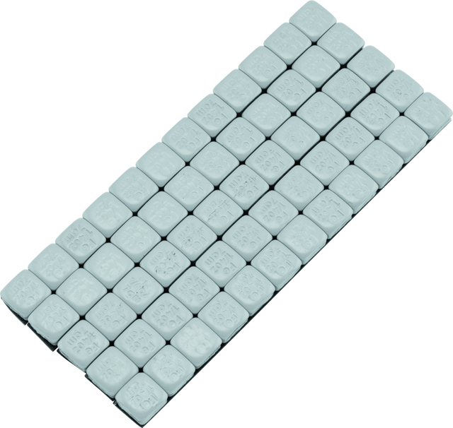 BikeMaster Square Wheel Weights Adhesive 1/4oz Silver BikeMaster Wheel Accessories  AXOPROS