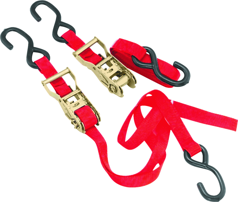 BikeMaster Tiedown 1in Rachet - Red BikeMaster Cargo Tie-Downs AXOPROS
