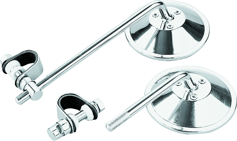 BikeMaster Universal Clamp On Mirror 8in Stem BikeMaster Side Mirrors AXOPROS