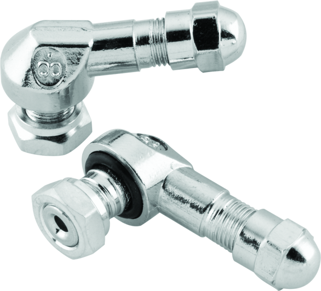 BikeMaster Valve Stem 2/Piece Pack Chrome BikeMaster Valve Stems  AXOPROS