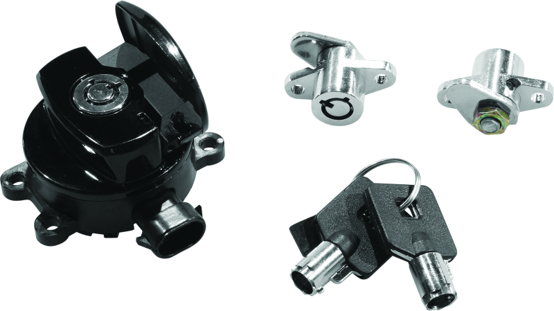 Bikers Choice 14-21 Road King Black Ignition Switch & Saddlebag Lock Kit Bikers Choice Bags - Saddlebags AXOPROS