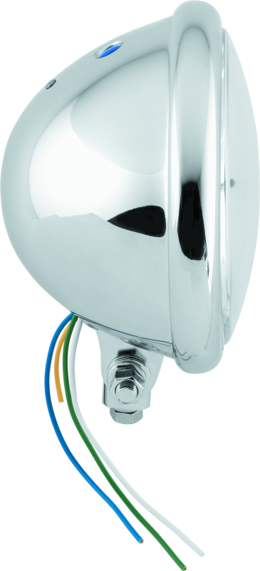 Bikers Choice 5-3/4 Chrome Bottom Mount Headlight Clear Lens H4 60/55W Universaal Bikers Choice Headlights AXOPROS