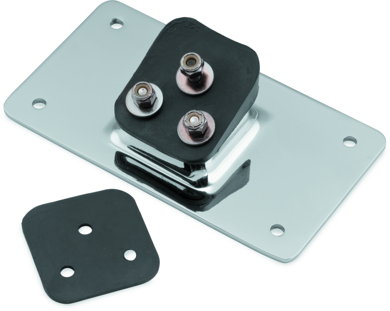 Bikers Choice 55-Up Chrome Custom Laydown License Plate Bracket With 3 Bolt Style Bikers Choice License Plates AXOPROS