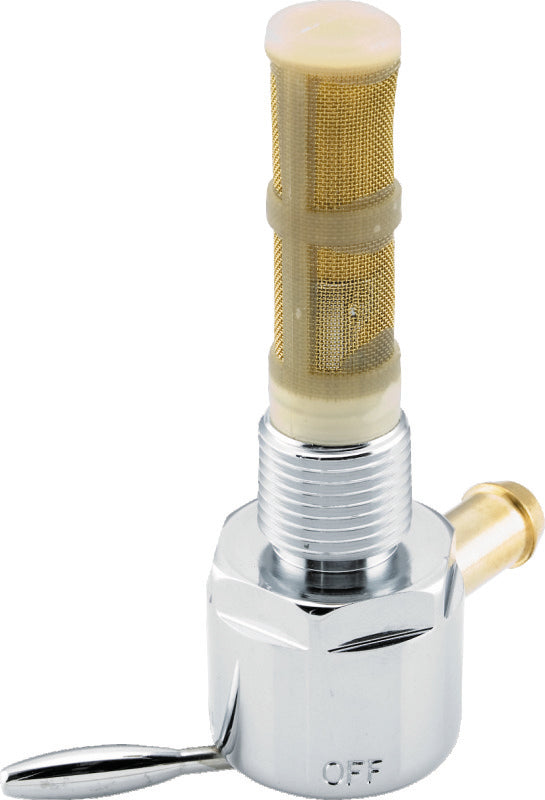 Bikers Choice 57-74 XL Chrome Round Petcock 3/8 NPT Right Outlet Bikers Choice Fuel Components Misc AXOPROS