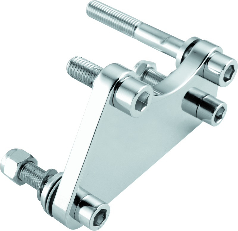 Bikers Choice 84-99 Chrome Caliper Mounting Bracket Kit 00-10 4 Piston Caliper to 84-99 Bikers Choice Brake Hardware AXOPROS