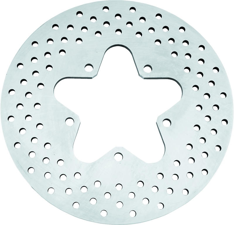 Bikers Choice 86-99 FLT Stock Replacement Rear Brake Rotor Drilled Steel Bikers Choice Brake Hardware AXOPROS