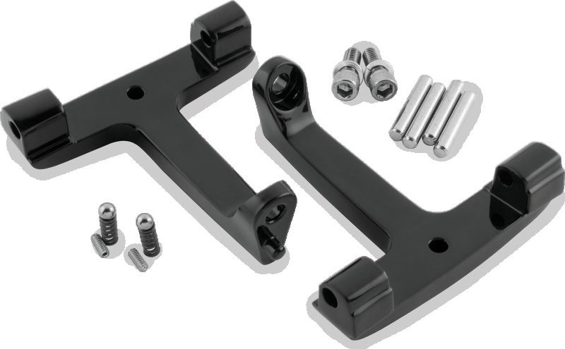 Bikers Choice 93-20 FLH FLT Black Pasanger Floorboard Bracket Replaces H-D 53070-00A Bikers Choice Footpegs AXOPROS