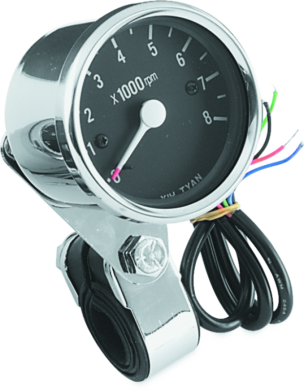 Bikers Choice Big Twin & XL Electronic Mini Tachometer 8000 RPM Black Face 2 1/2 Inch Bikers Choice Gauges  AXOPROS