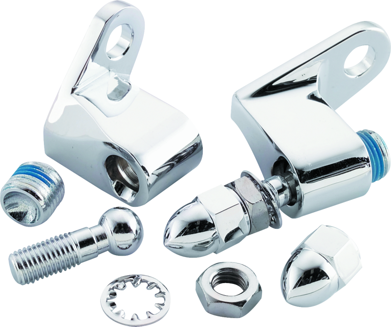 Bikers Choice Chrome Front Turn Signal Mounting Kit Universal Custom Bikers Choice Lights Corner AXOPROS