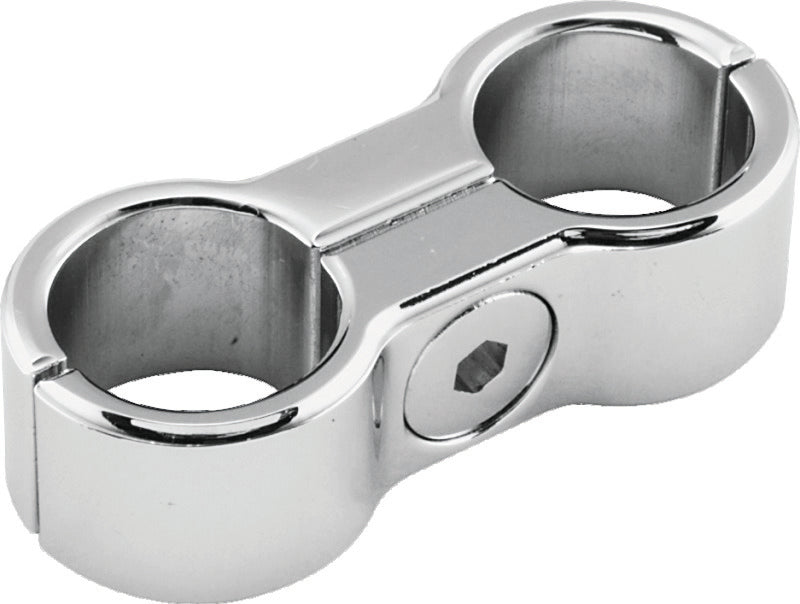 Bikers Choice Chrome Plain Oil Hose Separator For 2 Hoses Bikers Choice Clamps AXOPROS