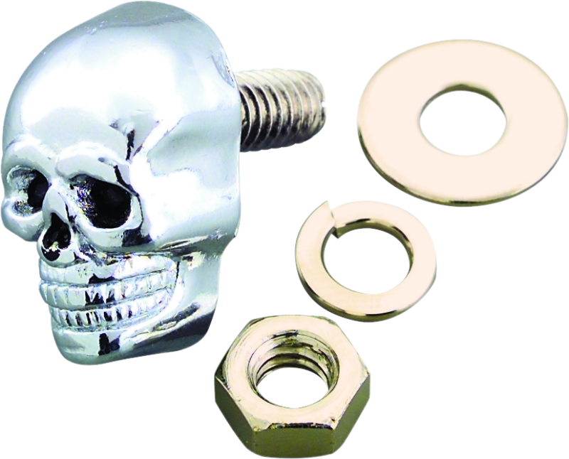 Bikers Choice Chrome Skull Kromets 5/8 Long 1/4-20 Stud Ea Bikers Choice Hardware Kits - Other AXOPROS