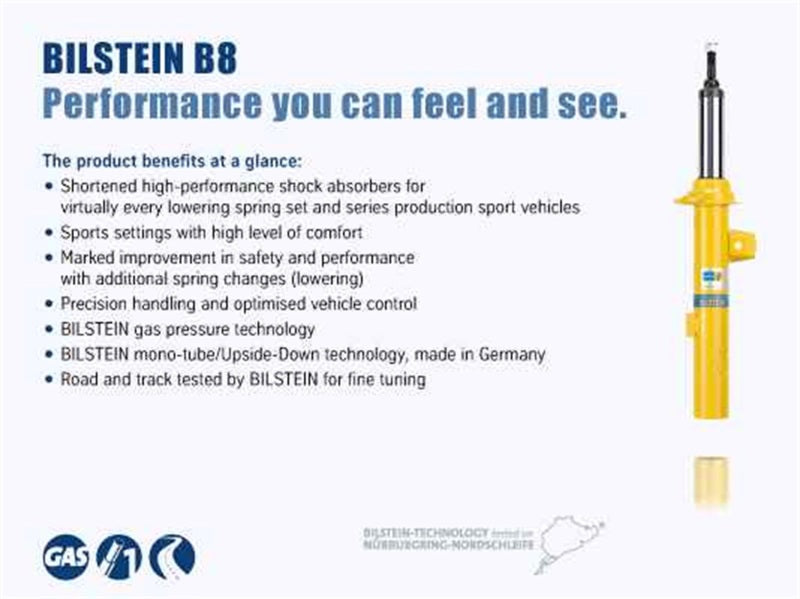 Bilstein B8 (SP) 06-11 BMW 323i/05-10 325i/07-12 328i/335i Front Left 36mm Monotube Strut Assembly Bilstein Shocks and Struts AXOPROS