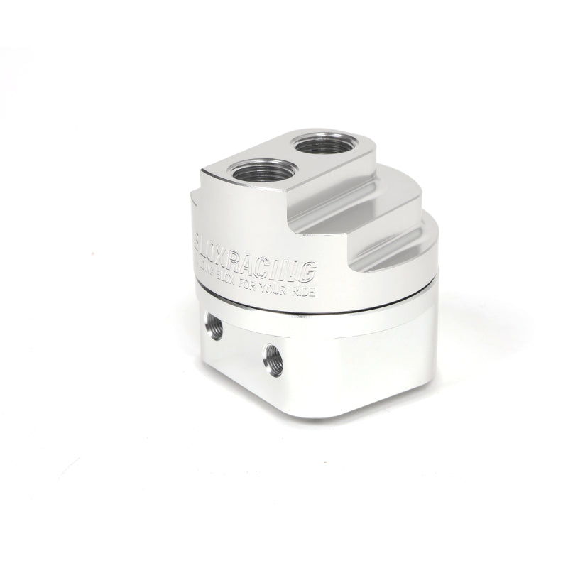 BLOX Racing Remote Oil Filter Relocation Kit - Polished BLOX Racing Oil Filter Blocks AXOPROS