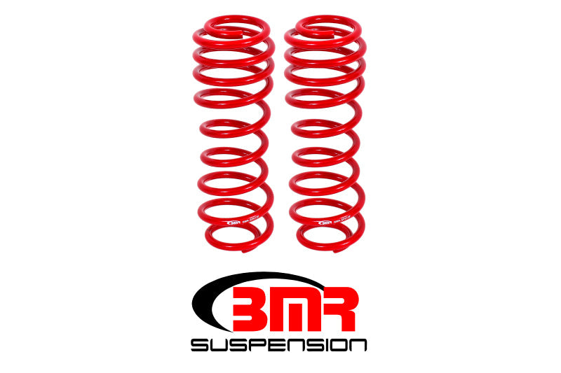 BMR 05-14 S197 Mustang GT/GT500 Rear Performance/Drag Lowering Springs - Red BMR Suspension Lowering Springs AXOPROS