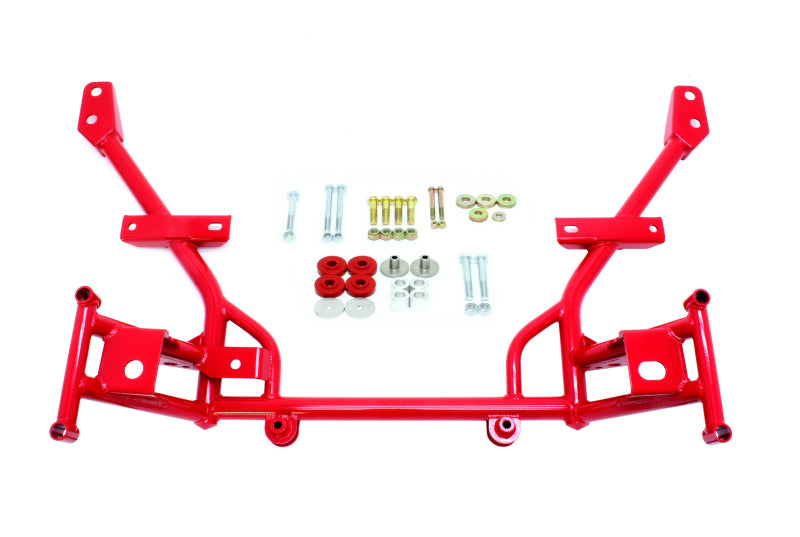 BMR 05-14 S197 Mustang K-Member w/ 1/2in Lowered Motor Mounts and STD. Rack Mounts - Red BMR Suspension Crossmembers  AXOPROS