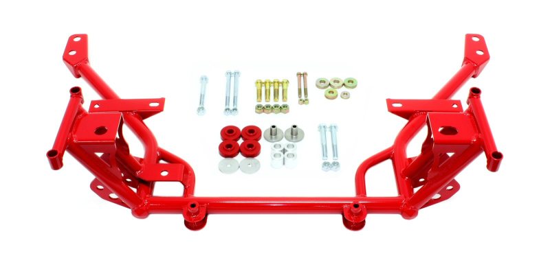 BMR 05-14 S197 Mustang K-Member w/ STD. Motor Mounts and STD. Rack Mounts - Red BMR Suspension Crossmembers  AXOPROS