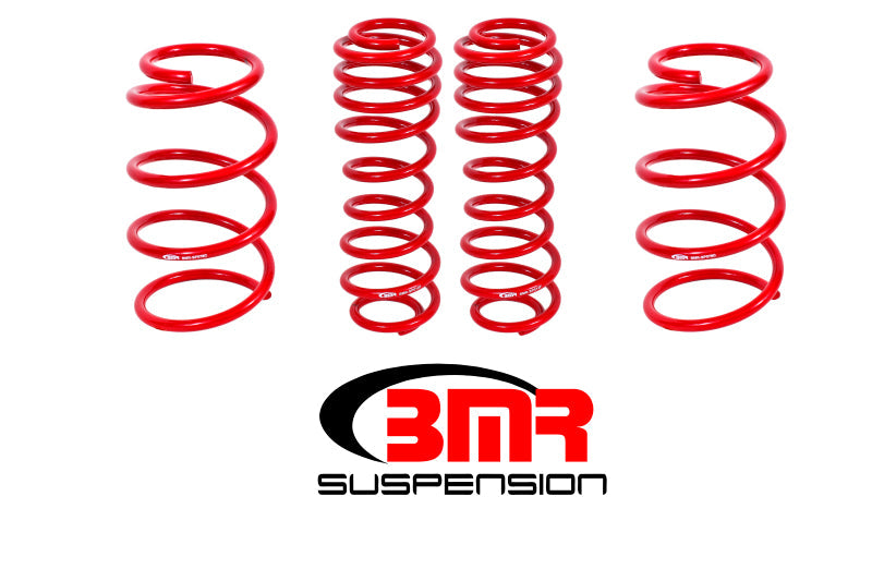 BMR 07-14 Shelby GT500 Drag Lowering Springs (Set Of 4) - Red BMR Suspension Lowering Springs AXOPROS