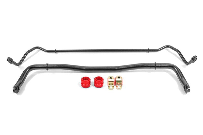 BMR 08-20 Dodge Challenger Front/Rear Sway Bar Kit w/ Bushings - Black Hammertone BMR Suspension Sway Bars AXOPROS