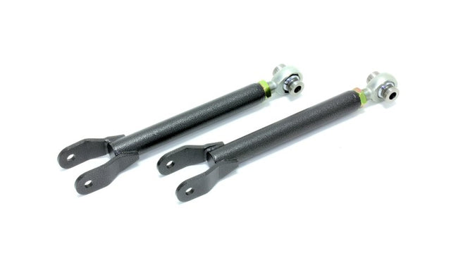 BMR 10-15 5th Gen Camaro Trailing Arms Rear w/ Single Adj. Rod Ends - Black Hammertone BMR Suspension Suspension Arms & Components  AXOPROS