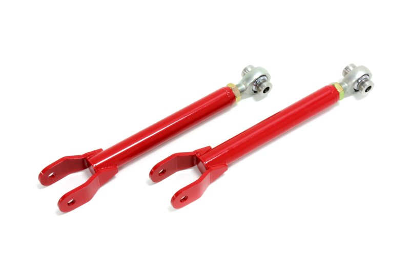 BMR 10-15 5th Gen Camaro Trailing Arms Rear w/ Single Adj. Rod Ends - Red BMR Suspension Suspension Arms & Components  AXOPROS