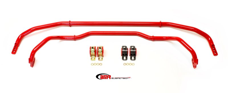 BMR 13-15 5th Gen Camaro Front & Rear Sway Bar Kit w/ Bushings - Red BMR Suspension Sway Bars  AXOPROS