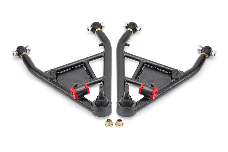 BMR 14-19 Chevrolet Corvette C7 Rear Lower Control Arms For 15in Conversion Kit - Black Hammertone BMR Suspension Control Arms AXOPROS