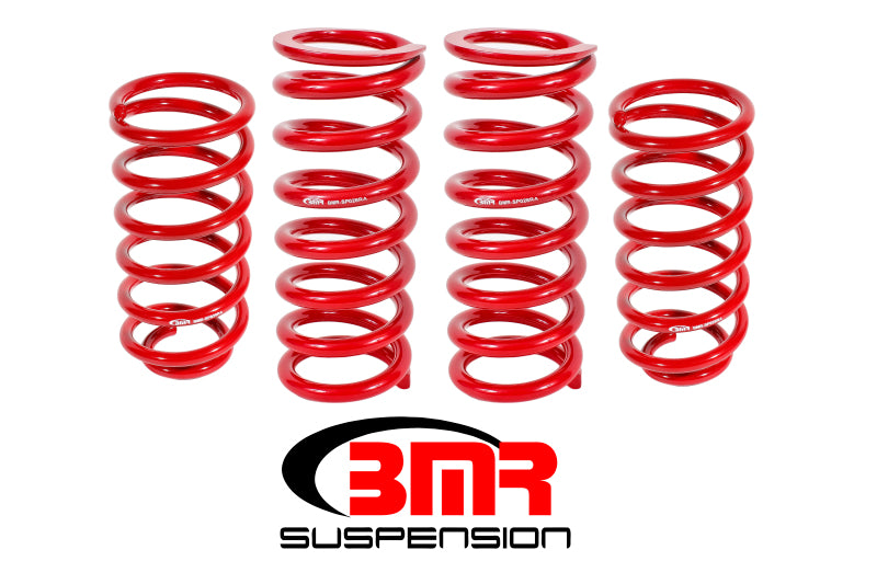 BMR 79-04 Fox Mustang Lowering Spring Kit (Set Of 4) - Red BMR Suspension Lowering Springs  AXOPROS