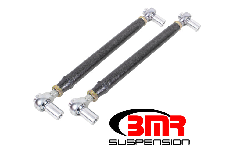 BMR 79-98 Fox Mustang Chrome Moly Lower Control Arms w/ Double Adj. Rod Ends - Black Hammertone BMR Suspension Control Arms AXOPROS