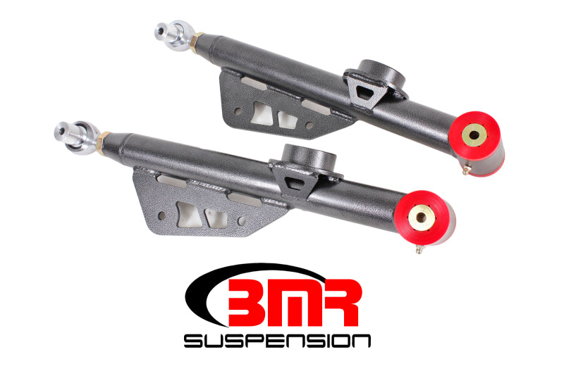BMR 79-98 Fox Mustang Single Adj. Lower Control Arms / Rod End (Polyurethane) - Black Hammertone BMR Suspension Control Arms AXOPROS